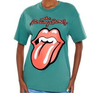 Rolling Stones Graphic Tee in Green